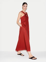 Jigsaw Red Flower Applique Cotton Dress - Image 3 of 5