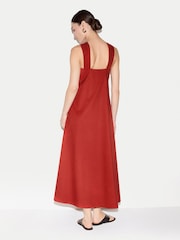 Jigsaw Red Flower Applique Cotton Dress - Image 4 of 5