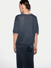 Jigsaw Linen Silk Pocket T-Shirt - Afbeelding 2 van 5