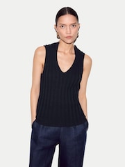 Jigsaw Blue Cotton 90's Rib Tank - Image 1 of 5