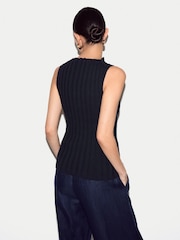 Jigsaw Blue Cotton 90's Rib Tank - Image 3 of 5