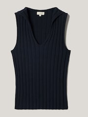 Jigsaw Blue Cotton 90's Rib Tank - Image 6 of 6