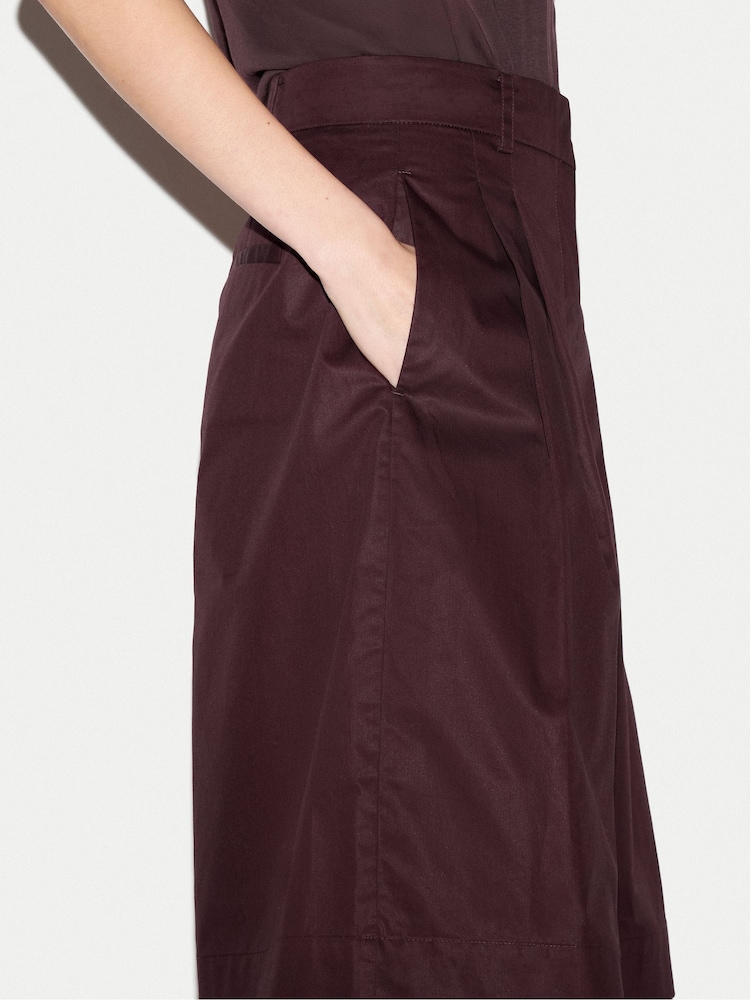 Jigsaw Purple Cotton Double Pleated Shorts - Image 2 of 5 Jigsaw Purple Cotton Double Pleated Shorts - Image 2 of 5