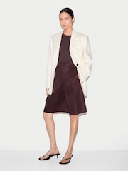 Jigsaw Purple Cotton Double Pleated Shorts - Image 3 of 5