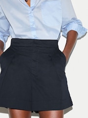 Jigsaw Blue Cotton Pleat Front Chino Shorts - Image 2 of 5