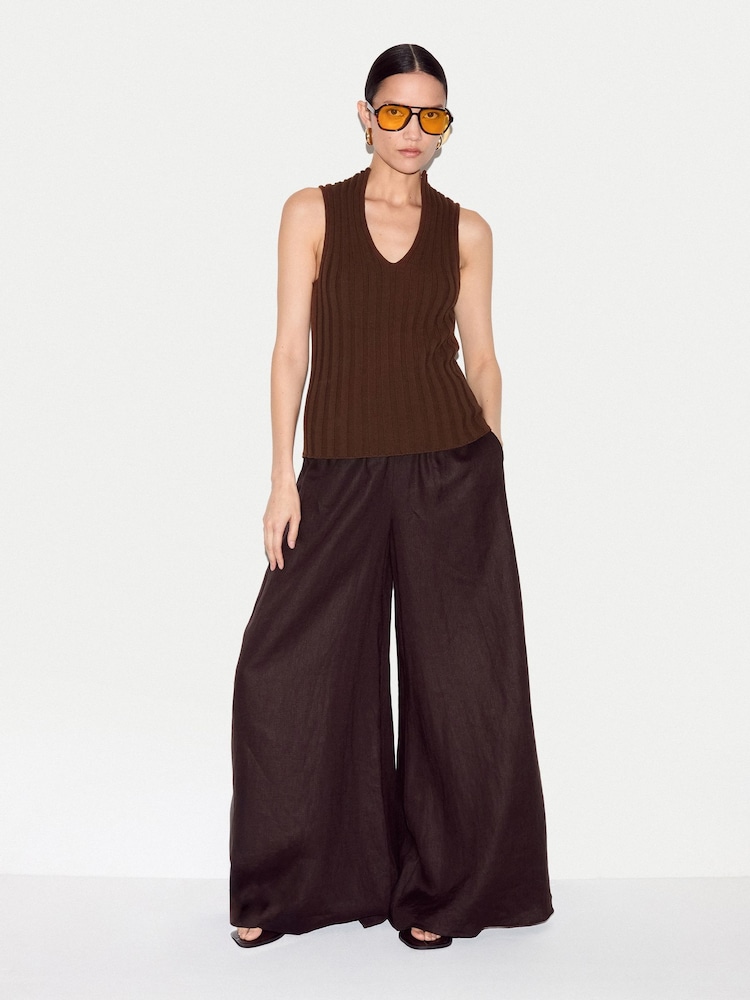 Jigsaw Brown Cotton 90's Rib Tank - Image 2 of 6