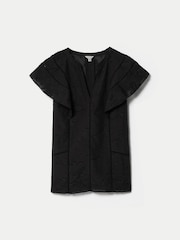 Jigsaw Black Floral Jacquard Top - Image 5 of 5