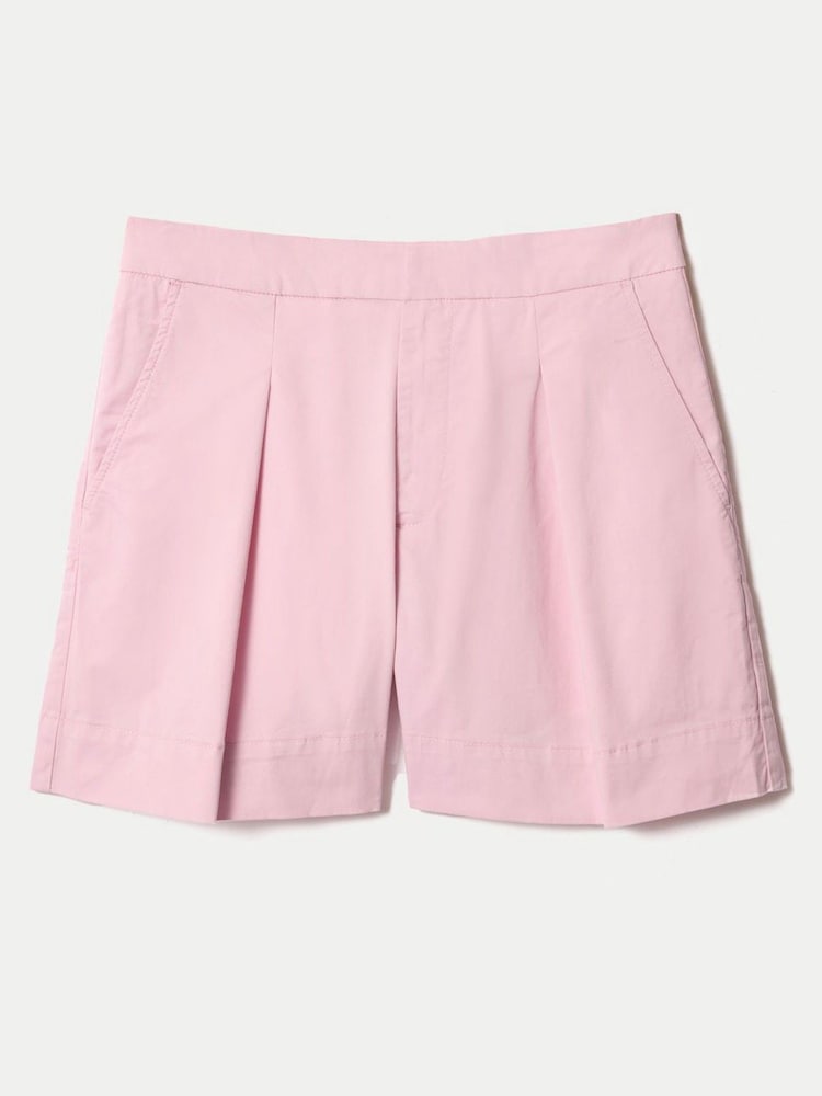 Jigsaw Pink Cotton Pleat Front Chino Shorts - Image 5 of 5 Jigsaw Pink Cotton Pleat Front Chino Shorts - Image 5 of 5