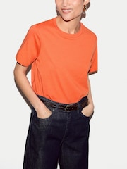 Jigsaw Orange Supima Cotton Crew Neck T-Shirt - Image 2 of 5
