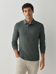 Zaļš - BOSS Passerby Box Logo polo krekls ar garām piedurknēm - Attēls 2 no 5