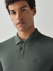 Zaļš - BOSS Passerby Box Logo polo krekls ar garām piedurknēm - Attēls 4 no 5