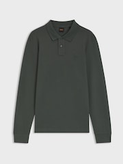 Zaļš - BOSS Passerby Box Logo polo krekls ar garām piedurknēm - Attēls 5 no 5