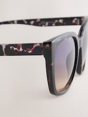 Tortoiseshell Brown Square Sunglasses - Image 3 of 4