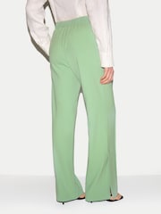 Jigsaw Green Crepe Split Hem Trousers - Image 5 of 6