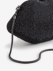 Rockett St George Black Sparkle Lips-Shaped Clutch - Image 7 of 9