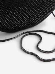 Rockett St George Black Sparkle Lips-Shaped Clutch - Image 9 of 9
