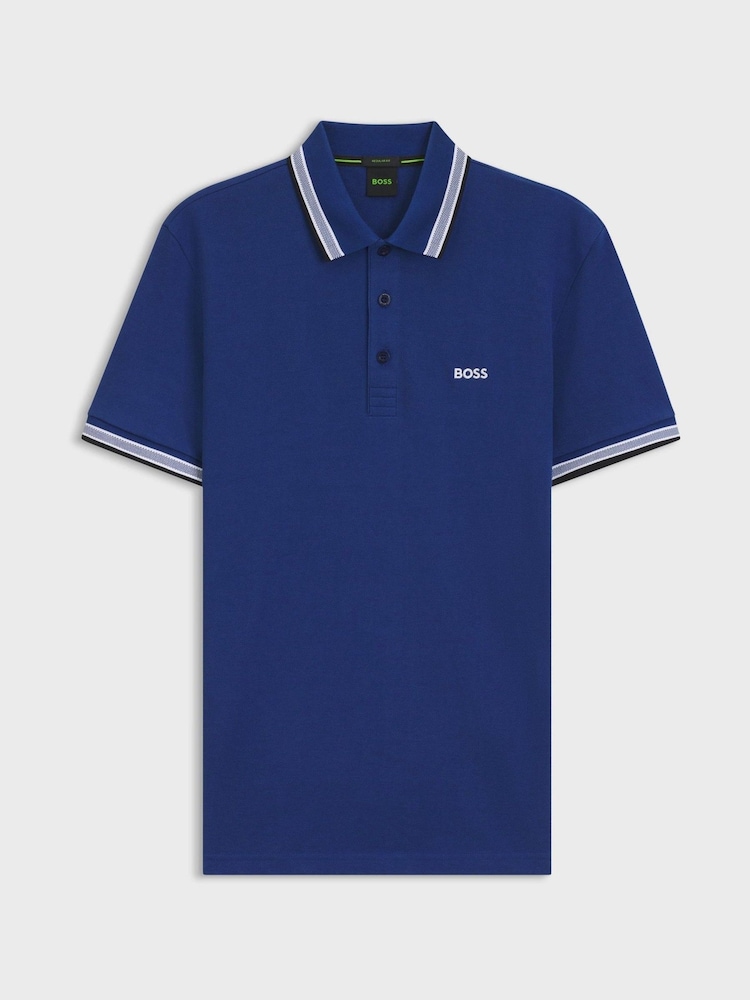BOSS Blue Regular Fit Short Sleeve Paddy Polo Shirt - Image 1 of 1 BOSS Blue Regular Fit Short Sleeve Paddy Polo Shirt - Image 1 of 1