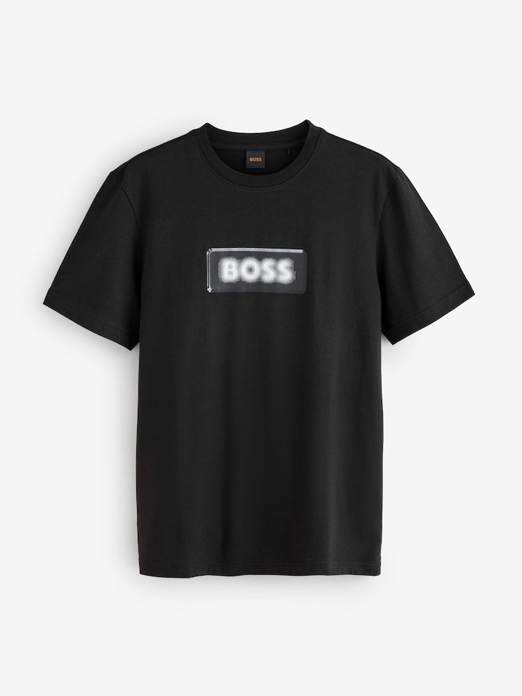 BOSS Black Regular Fit Graphic Logo T-Shirt - Image 4 of 4 BOSS Black Regular Fit Graphic Logo T-Shirt - Image 4 of 4