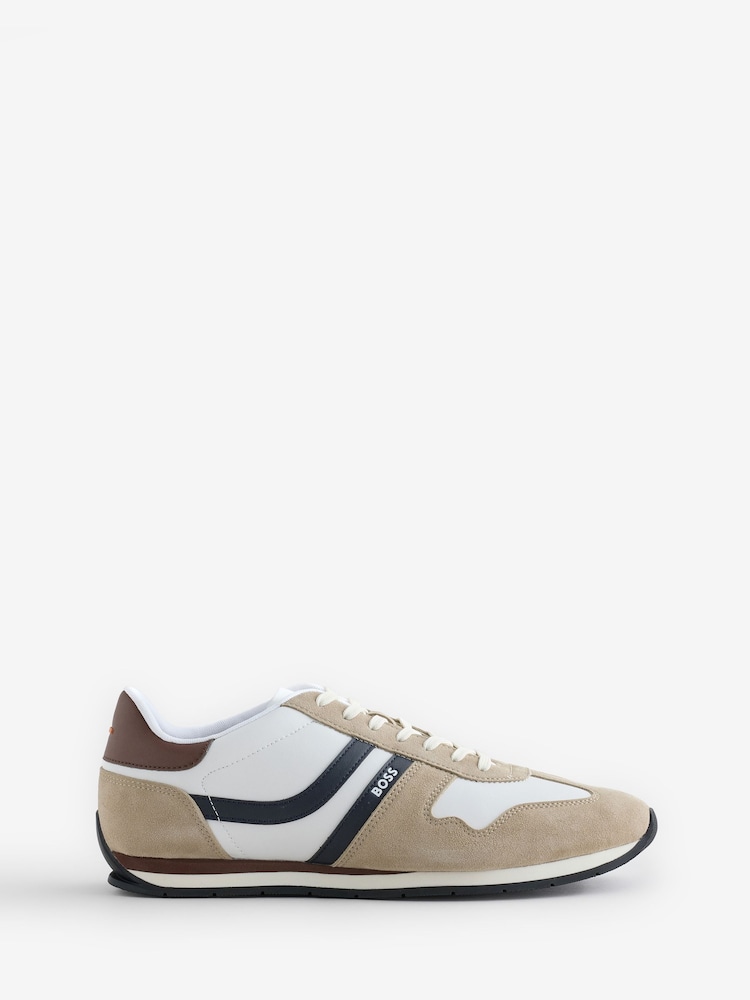 BOSS White Levon Trainers - Image 1 of 1 BOSS White Levon Trainers - Image 1 of 1