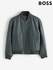 BOSS Green Jokans Bomber Leather Jacket - Image 2 of 2