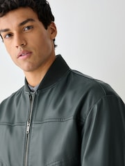 BOSS Green Jokans Bomber Leather Jacket - Image 4 of 6