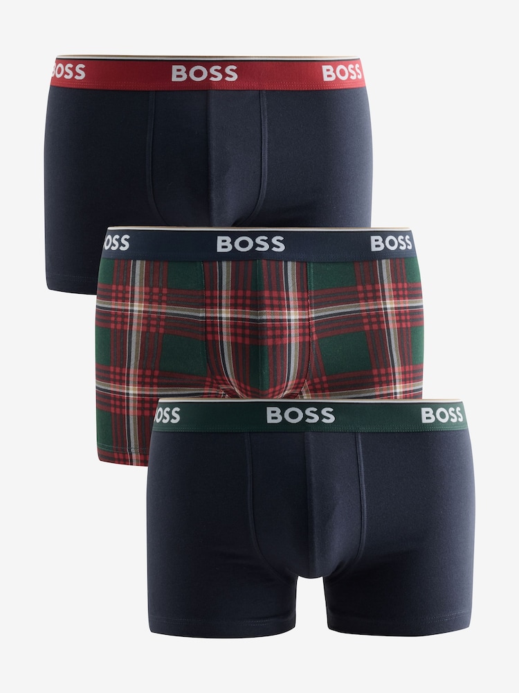 BOSS Red Power Logo Trunk Boxers 3 Pack - Image 1 of 4 BOSS Red Power Logo Trunk Boxers 3 Pack - Image 1 of 4