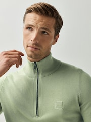 BOSS Green Kanobix Quarter Zip Logo Jumper - Image 3 of 4