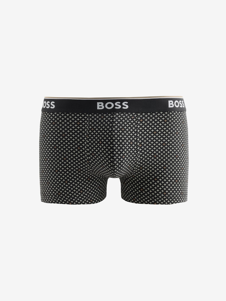 BOSS Natural Power Logo Trunk Boxers 3 Pack - Image 2 of 4 BOSS Natural Power Logo Trunk Boxers 3 Pack - Image 2 of 4
