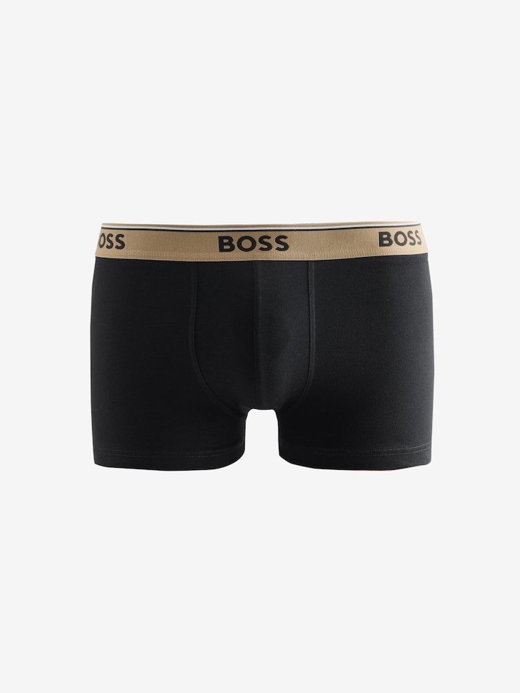 BOSS Natural Power Logo Trunk Boxers 3 Pack - Image 4 of 4 BOSS Natural Power Logo Trunk Boxers 3 Pack - Image 4 of 4