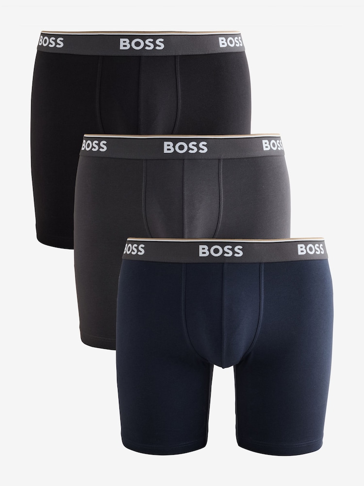 BOSS Black Power Logo Hipster Boxers 3 Pack - Image 1 of 4