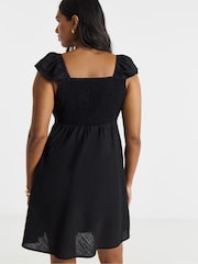 Simply Be Black Linen Tea Dress - Image 2 of 4