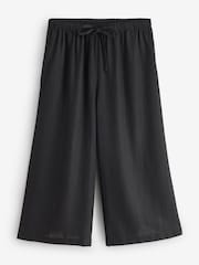 Simply Be Tie Waist Linen Culottes - Imaginea 5 din 5