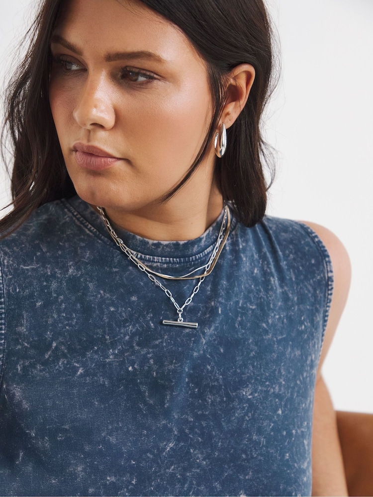 Simply Be Trapeze Acid Wash Maxi Dress - Imagen 4 de 4