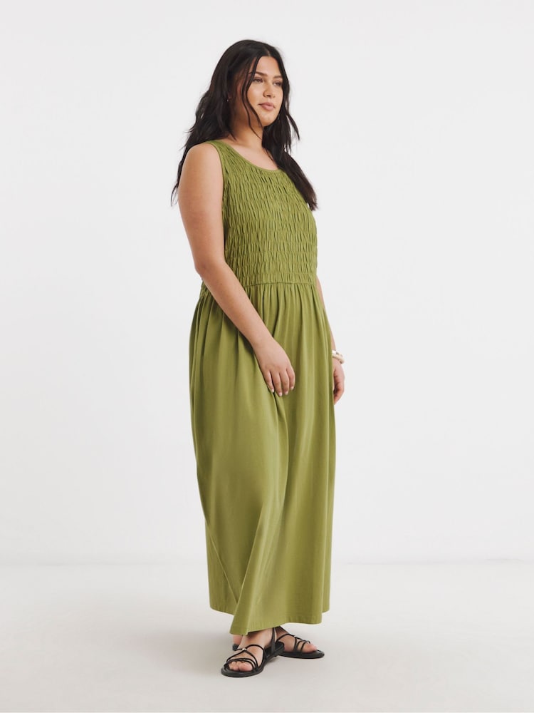 shirred jersey dress Shirred Waist Jersey Dress