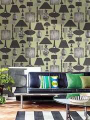 Ohpopsi Midnight Moss Boogie Lights 10M Wallpaper - Image 1 of 2