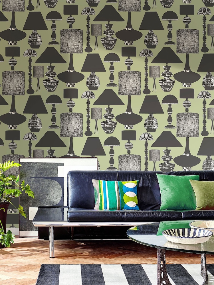 Ohpopsi Midnight Moss Boogie Lights 10M Wallpaper - Image 1 of 2