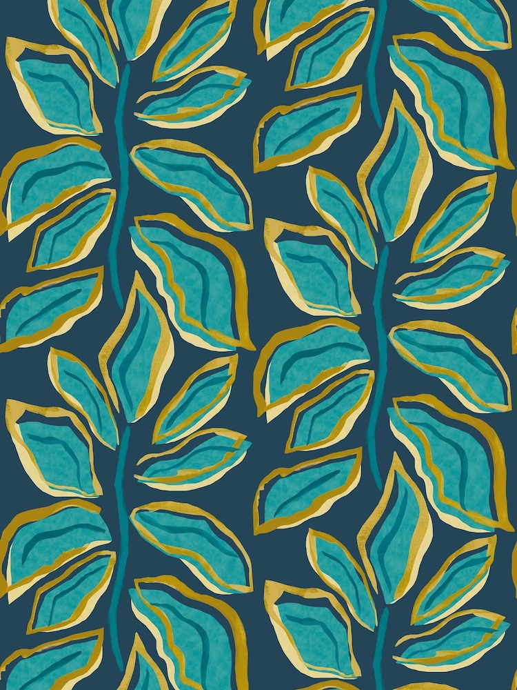 Ohpopsi Midnight Teal Foli 10M Wallpaper - Image 2 of 2
