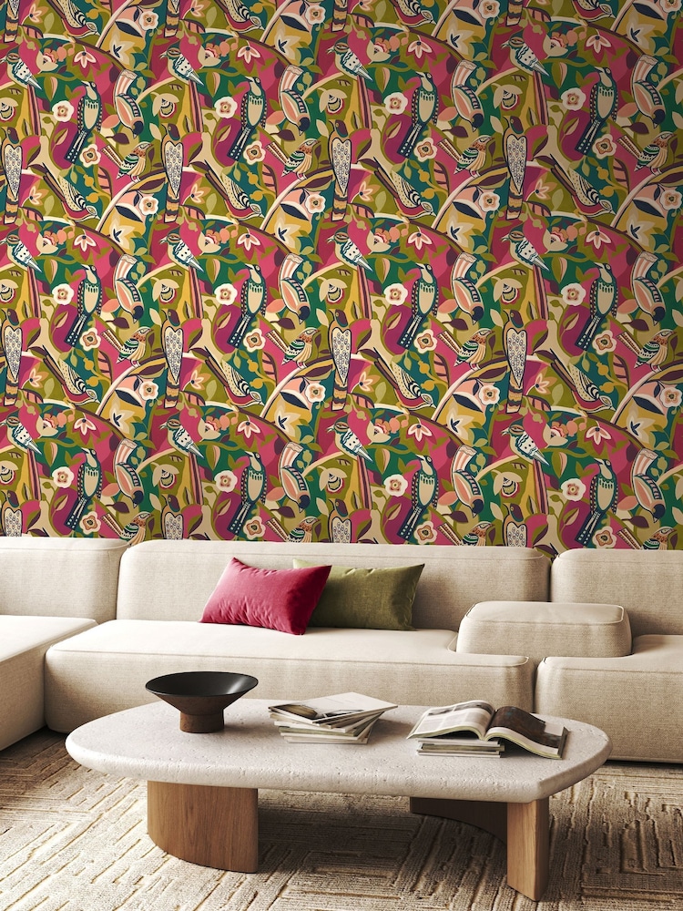 Ohpopsi Berry Leaf Forest Chorus 10M Wallpaper - Image 1 of 2