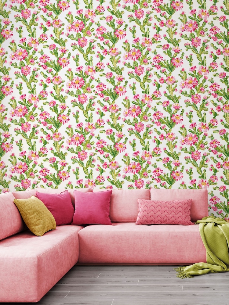 Ohpopsi Raspberry Ripple Cactus Bloom 10M Wallpaper - Image 1 of 2