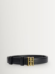 By Malene Birger Black Marlos Leather Logo Belt - Image 1 of 2