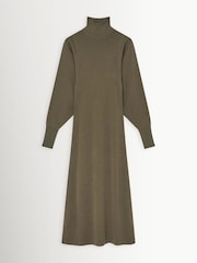 By Malene Birger Green Menna Batwing Sleeve Knitted Dress - Image 4 of 4
