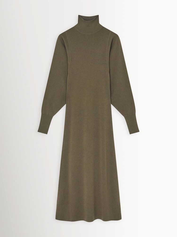 By Malene Birger Green Menna Batwing Sleeve Knitted Dress - Image 4 of 4 By Malene Birger Green Menna Batwing Sleeve Knitted Dress - Image 4 of 4