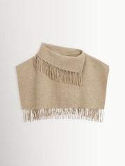 By Malene Birger Natural Turtla Fringed Wool Bib Scarf - Image 2 of 2