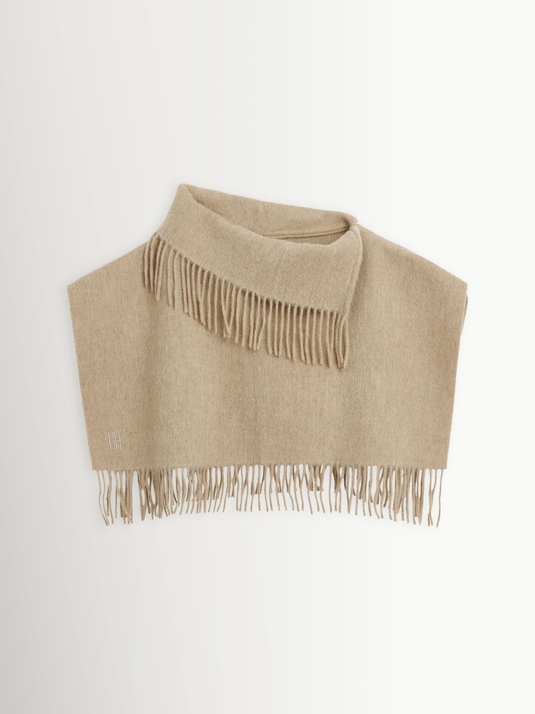 By Malene Birger Natural Turtla Fringed Wool Bib Scarf - Image 2 of 2