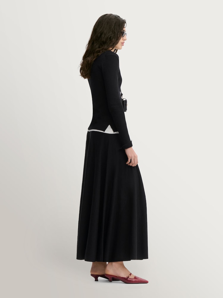 By Malene Birger Black Geri Knit Midi Skirt - Image 2 of 4