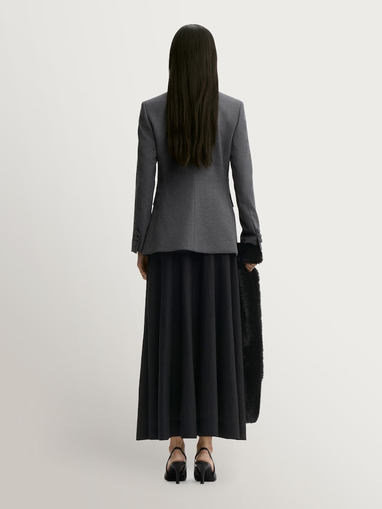 By Malene Birger Grey Claye Stand Collar Tailored Jacket - Image 2 of 4 By Malene Birger Grey Claye Stand Collar Tailored Jacket - Image 2 of 4
