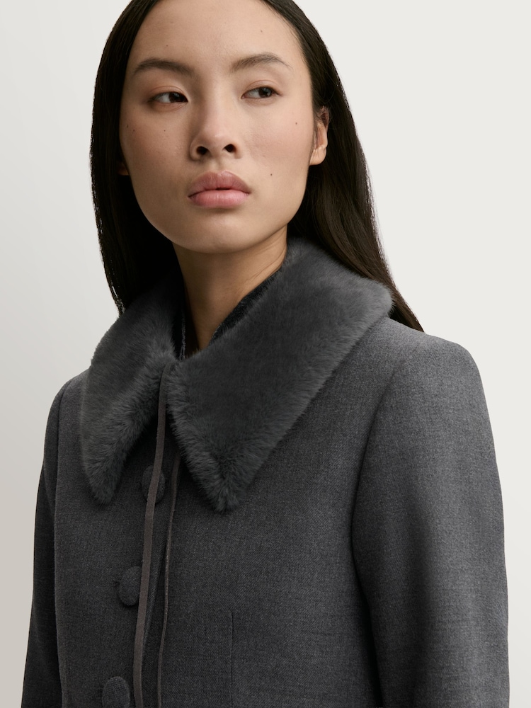 By Malene Birger Grey Cowie Faux Fur Collar Scarve - Image 1 of 2 By Malene Birger Grey Cowie Faux Fur Collar Scarve - Image 1 of 2