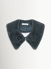 By Malene Birger Grey Cowie Faux Fur Collar Scarve - Image 2 of 2