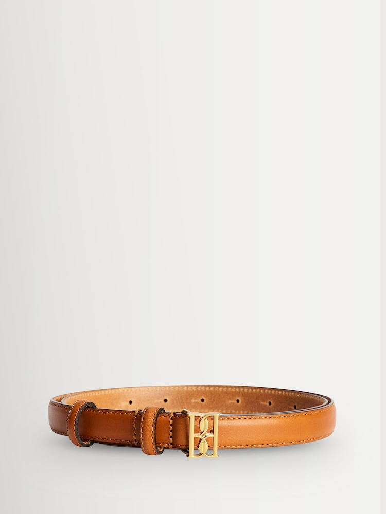 By Malene Birger Brown Marlos Leather Logo Belt - Image 1 of 2 By Malene Birger Brown Marlos Leather Logo Belt - Image 1 of 2