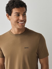 Braun - BOSS – T-Shirt mit Logo in normaler Passform - Bild 3 von 4